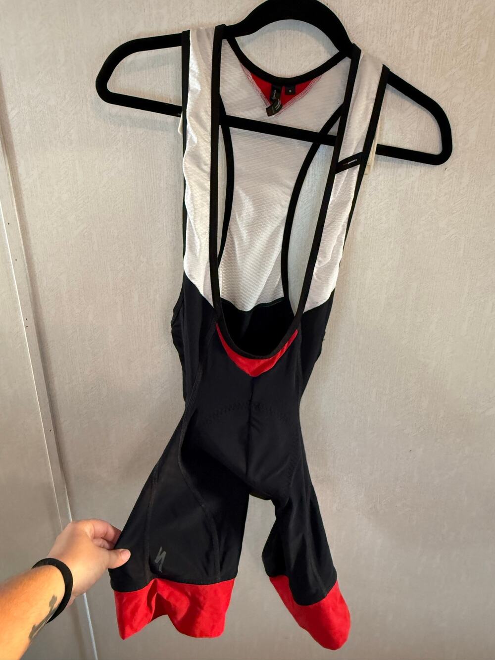 Specialized Women’s Padded Cycling Bib Shorts Black Red White Size Small